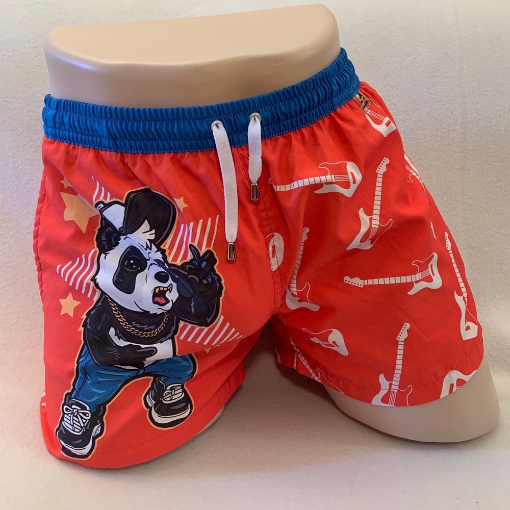 Along Rapping Panda Swim Trunks Large RARE style - Picture 2 of 3